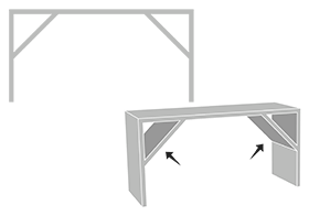 Icon to show that you can ad a support structure to maintain
stability