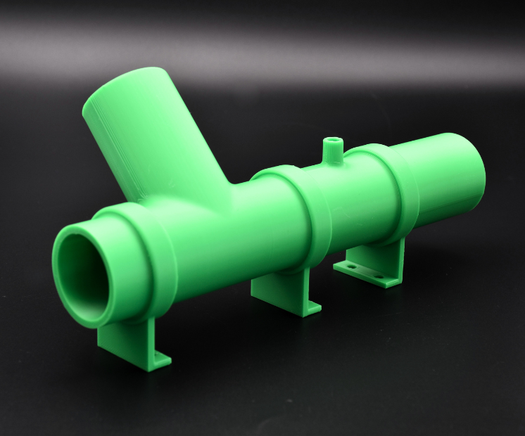 Green pipe printed in PLA